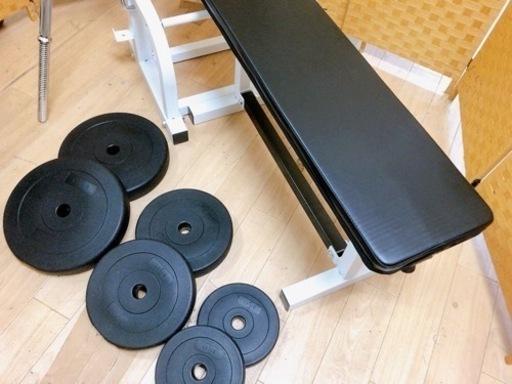 【引取】ベンチプレス ボディデザイン バーベル40kg付き スポーツ フィットネス 筋トレ トレーニング
