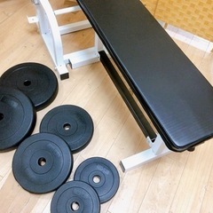 【引取】ベンチプレス ボディデザイン バーベル40kg付き スポーツ フィットネス 筋トレ トレーニングの画像