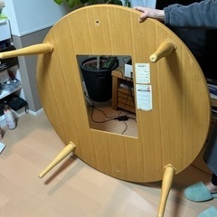 日本製 国産 ヒーターなし minon 120 円卓 木目5色 ちゃぶ台 円形 リビングテーブルの画像