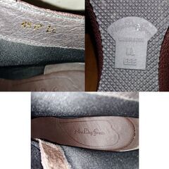 Hina Day Green ヒナデイグリーン 本革 24cmぐらい 4517 ショートブーツ レザーブーツ サイドジップ　ブラウンの画像