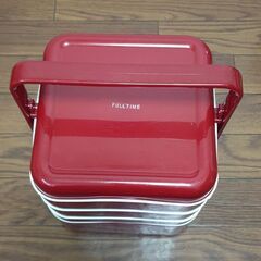 ランチボックス4段　ワインレッド0円