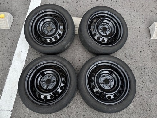 アクア純正鉄ホイール　165/55R15 15インチ　4穴　鉄チン　クリア塗装
