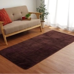 【美品中古】ラグ　ホットカーペットカバー　ブラウン　約92×18...