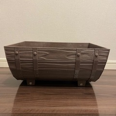 【中古:美品★取りに来てくれる方限定】プラスチックプランター　茶色