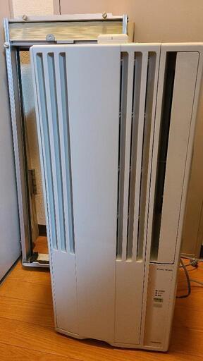 土日限定値下げ 窓用エアコン コロナ 2017年製 ルームエアコン 取り付け枠 リモコン付き