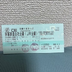 青春18きっぷ　3回分　返却不要