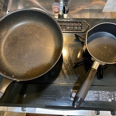 フライパン　鍋　ミニ鍋(ガス用)4点まとめて差し上げます！ ※3/8まで現地受け取り可能な方限定の画像