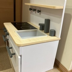 木製キッチン　おままごとの画像