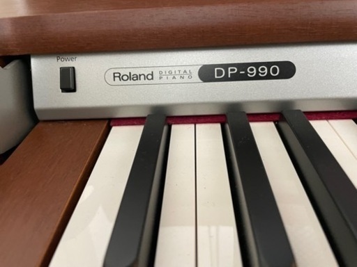 中古美品Roland ローランド 電子ピアノ 木目調DP-990 説明書、椅子、ヘッドホン付き