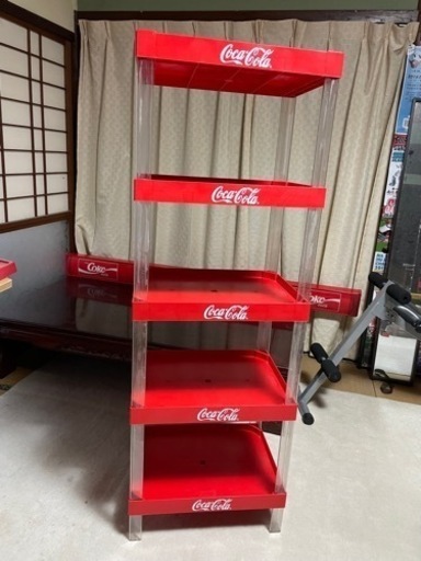 ★オリジナル商品★コカコーラ★コカコーラ★5段ラック★スタッキング★昭和レトロ★広告★棚★ヴィンテージ★折りたたみ★収納★