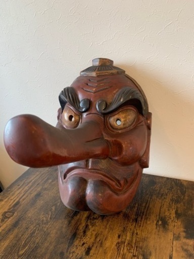 天狗の壁掛け　お面　魔除け　縁起物