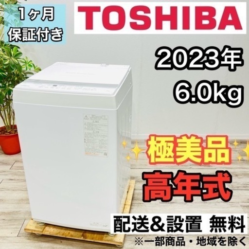 ♦️TOSHIBA a2064 洗濯機 6.0kg 2023年製 15♦️