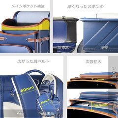 【新品】男の子ランドセル ベーシック 高級合皮 大容量 撥水加工 6年保証 全国送料無料 スクールバック 小学生通学カバン キャメル/ブラウンの画像