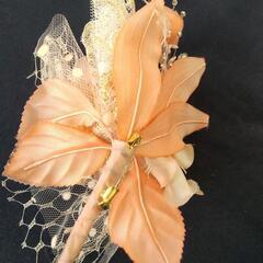 お話中！コサージュ　ピンクの画像