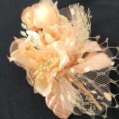 お話中！コサージュ　ピンク