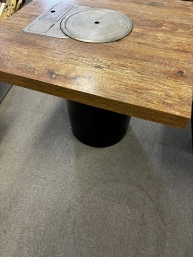 ドラム缶テーブル　ガスコンロ内蔵