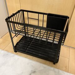 tower 水切り 2段 2Way ブラックの画像