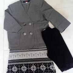 BellMaisonニットスカート90㎝新品+ハーフスパッツ＆男...