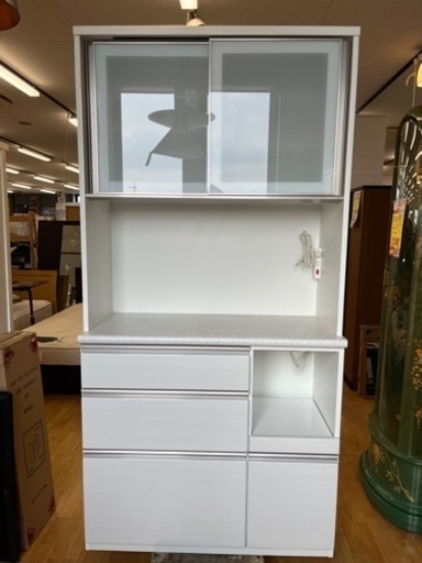 N578★ニトリ製★２枚扉★レンジボード★食器棚★幅1005ｍｍ