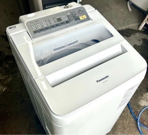 札幌市内配送可 動作良好 16年製 Panasonic パナソニック 7kg 全自動洗濯機 NA-FA70H3-W ダメージ有り