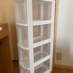 【あげます】隙間収納 スリムチェスト4段 プラスチック の画像