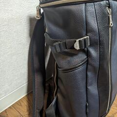 【美品】Bianchi　ビアンキ　レザーリュックサック　14L　ネイビーの画像