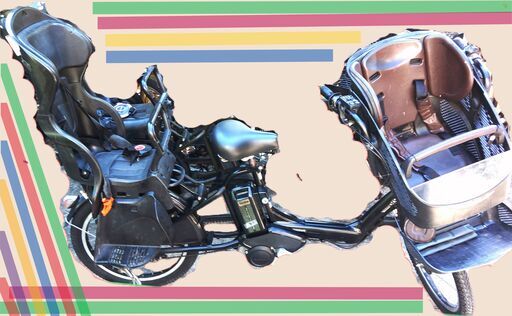 ｃ52?　電動自転車・リサイクル専門店　?　ご試乗をしてから、ご購入できます。?  ?️２０インチ、チャイルドシート、３人乗り、２人乗