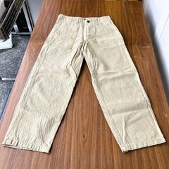 BACK NUMBER 「和紙デニム」ベイカーカラーパンツ（ベー...