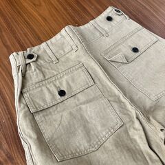 BACK NUMBER 「和紙デニム」ベイカーカラーパンツ（ベージュ）サイズ：メンズSの画像