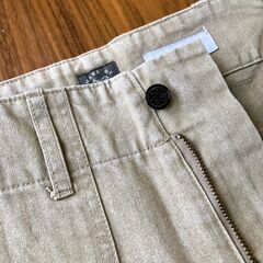 BACK NUMBER 「和紙デニム」ベイカーカラーパンツ（ベージュ）サイズ：メンズSの画像