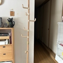 突っ張り ポールハンガー 木目調【値下げ‼︎】