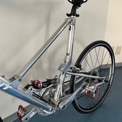 ★5,000円off！　ジャイアント GIANT MR4F  アルミ 折りたたみ自転車 ミニベロ 24インチ  2×8速 シルバー　専用ローラー付きキャリーバッグ付の画像