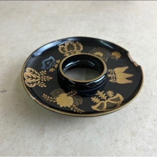 k220608 超希少 飾皿 2尺 盃 黒塗り 天目台 茶托 大正・昭和 日本製 上品 高貴 秋 アンティーク 和骨董 現状品 中古品