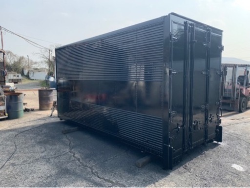 No.835 アルミバン 2ｔ 車  アルミ 箱 バイク 倉庫 トラック コンテナ 米 保管庫 物置 DIY