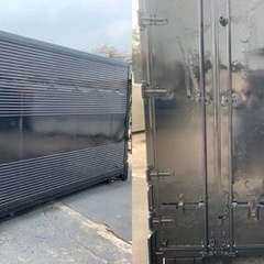 No.836 アルミバン 2ｔ 車  アルミ 箱 バイク 倉庫 トラック コンテナ 米 保管庫 物置 DIYの画像