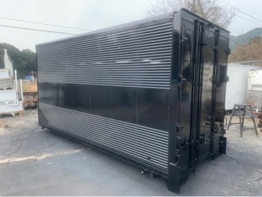 No.836 アルミバン 2ｔ 車  アルミ 箱 バイク 倉庫 トラック コンテナ 米 保管庫 物置 DIY