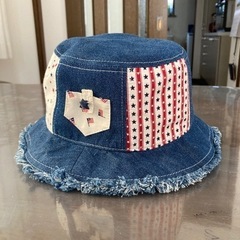 デニム柄帽子　52cm