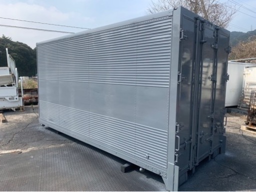 No.837 アルミバン 2ｔ 車  アルミ 箱 バイク 倉庫 トラック コンテナ 米 保管庫 物置 DIY