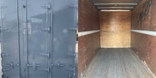 No.837 アルミバン 2ｔ 車  アルミ 箱 バイク 倉庫 トラック コンテナ 米 保管庫 物置 DIY