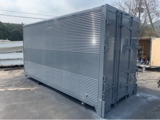 No.838 アルミバン 2ｔ 車  アルミ 箱 バイク 倉庫 トラック コンテナ 米 保管庫 物置 DIY