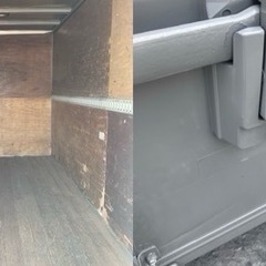 No.838 アルミバン 2ｔ 車  アルミ 箱 バイク 倉庫 トラック コンテナ 米 保管庫 物置 DIYの画像