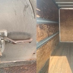 No.840 アルミバン 2ｔ 車  アルミ 箱 バイク 倉庫 トラック コンテナ 米 保管庫 物置 DIYの画像