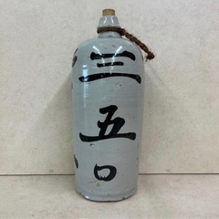 d916508 徳利 酒銘 越の初梅 醸造 新潟 希少品 アンティーク 当時物 置物 オブジェ 酒壺 ひょうたん レア物 とっくり 現状品 中古品の画像