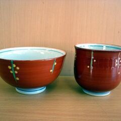 ☆有田焼 古陶玉 茶碗 湯呑茶碗 5組セット 和食器 陶磁器 樹峰 ご飯 お茶 染錦 札幌 北20条店の画像