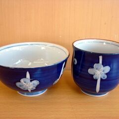 ☆有田焼 古陶玉 茶碗 湯呑茶碗 5組セット 和食器 陶磁器 樹峰 ご飯 お茶 染錦 札幌 北20条店の画像
