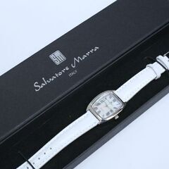 動作品 Salvatore Marra クオーツ式腕時計 SM-3105 12Pダイア シェル文字盤 3針 レディース 化粧箱付き ベルト劣化 24年3月電池交換済 札幌市 清田区 平岡の画像