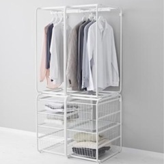 IKEA ワードローブ 衣服収納 アルゴート 高さ100   2台セットの画像