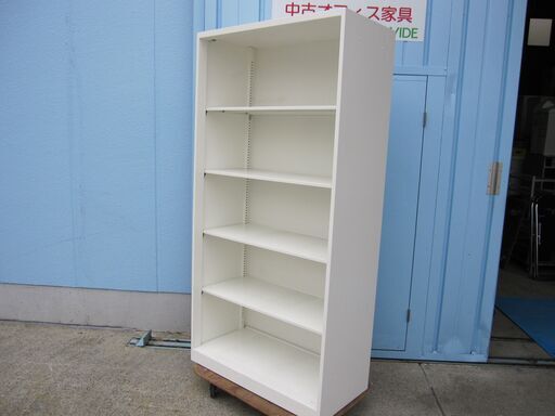 オープン書庫　ホワイト　オカムラ製レクトライン　900ｘ450ｘ1810