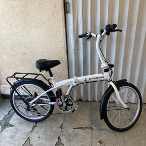 CAPTAIN STAG 折りたたみ自転車 ホワイト 20インチ 美品 CAPTAIN STAG キャプテンスタッグ 自転車 折りたたみ自転車 20