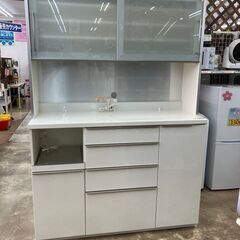 パモウナ 2面レンジボード キッチンボード 収納 白系 ホワイト No.893● ※現金、クレジット、ぺイペイ、スマホ決済対応※